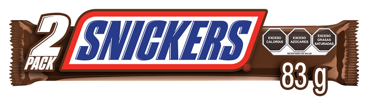 Snickers · Chocolate con leche relleno, caramelo-cacahuate-nougat (2 x 83 g)