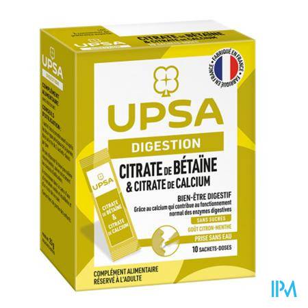 Citrate Betaine Calcium Upsa Dose 10 Digestion - Compléments alimentaires