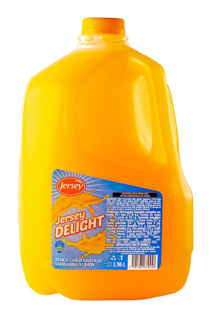 Jersey · Delight bebida cítrica, naranja-mandarina-limón (3,78 L)
