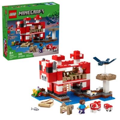 LEGO Minecraft the Mooshroom House Building Blocks Toys 8+ Years (500 ct)