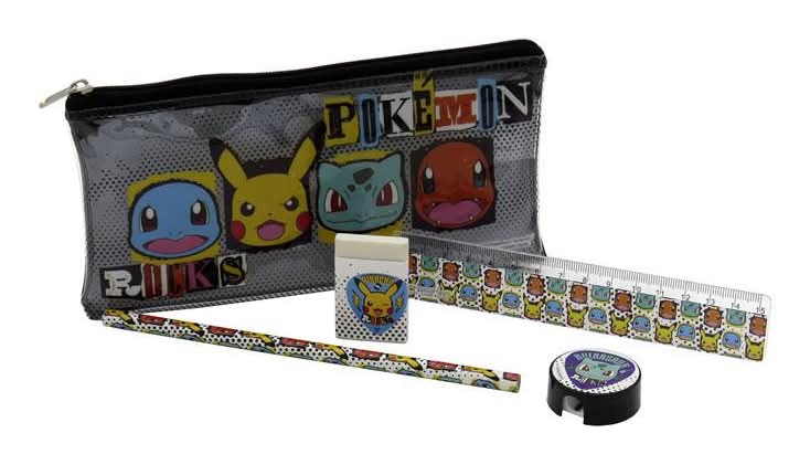 Kit Papelaria com Estojo - Pokémon