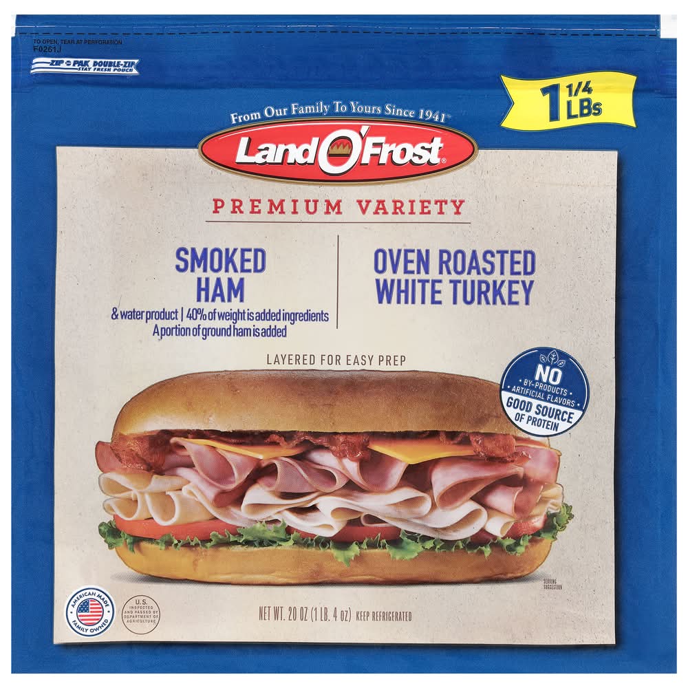Land O' Frost Smoked Ham Oven Roasted White Turkey (20 oz)