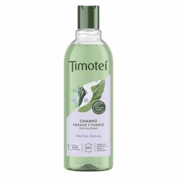 Champú fresco y fuerte para cabello débil y apagado con extracto de hierbas alpinas Timotei 400 ml.