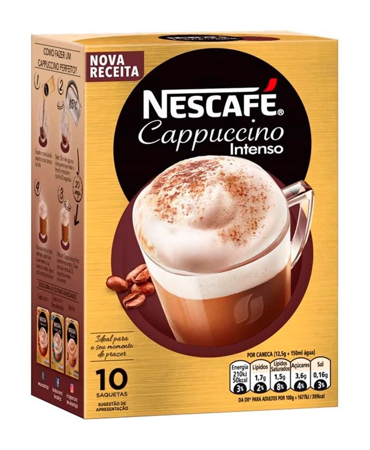 Nescafé - Cappuccino intenso, embalagem de 130g