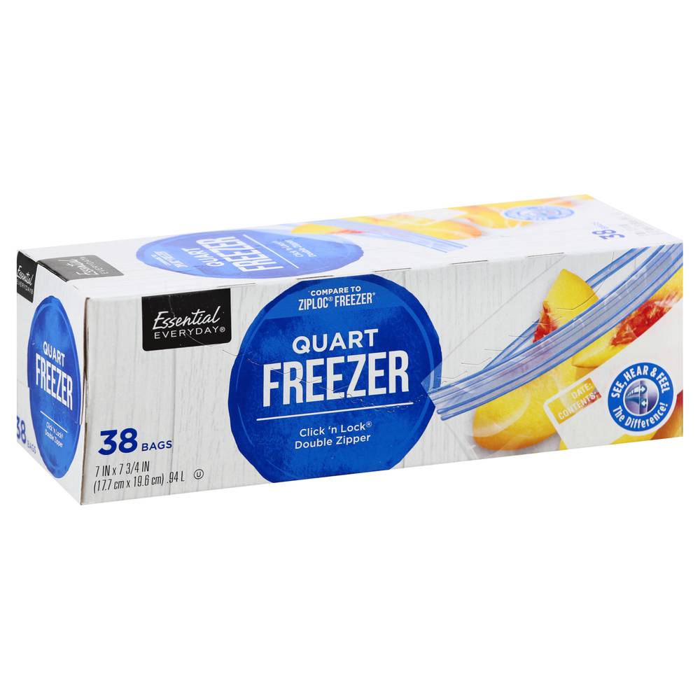 Essential Everyday Quart Freezer Bags (38 ct)