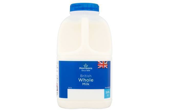 Morrisons British Whole Milk 1 Pint