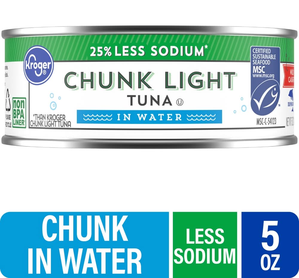 Kroger Less Sodium Chunk Light Tuna in Water (5 oz)