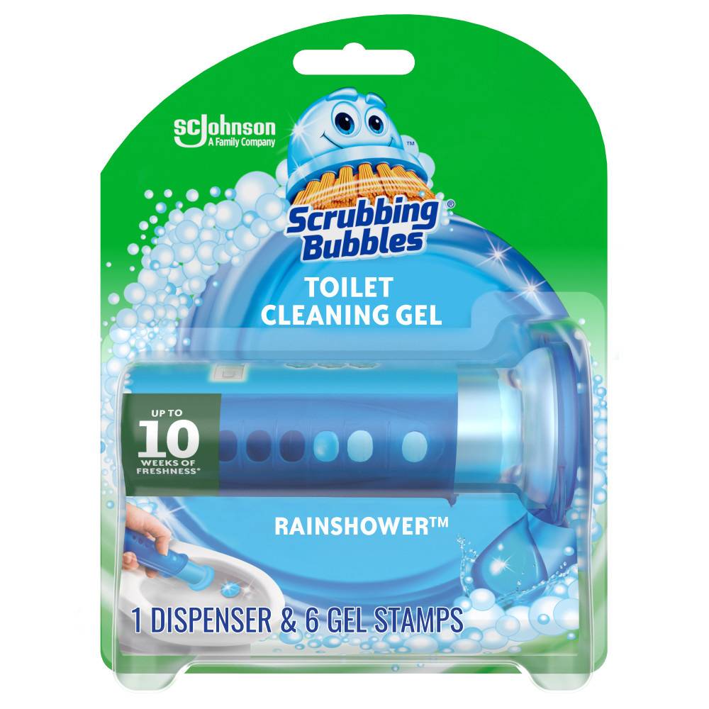 Scrubbing Bubbles Toilet Cleaning Gel Stamps Rainshower (100 g)