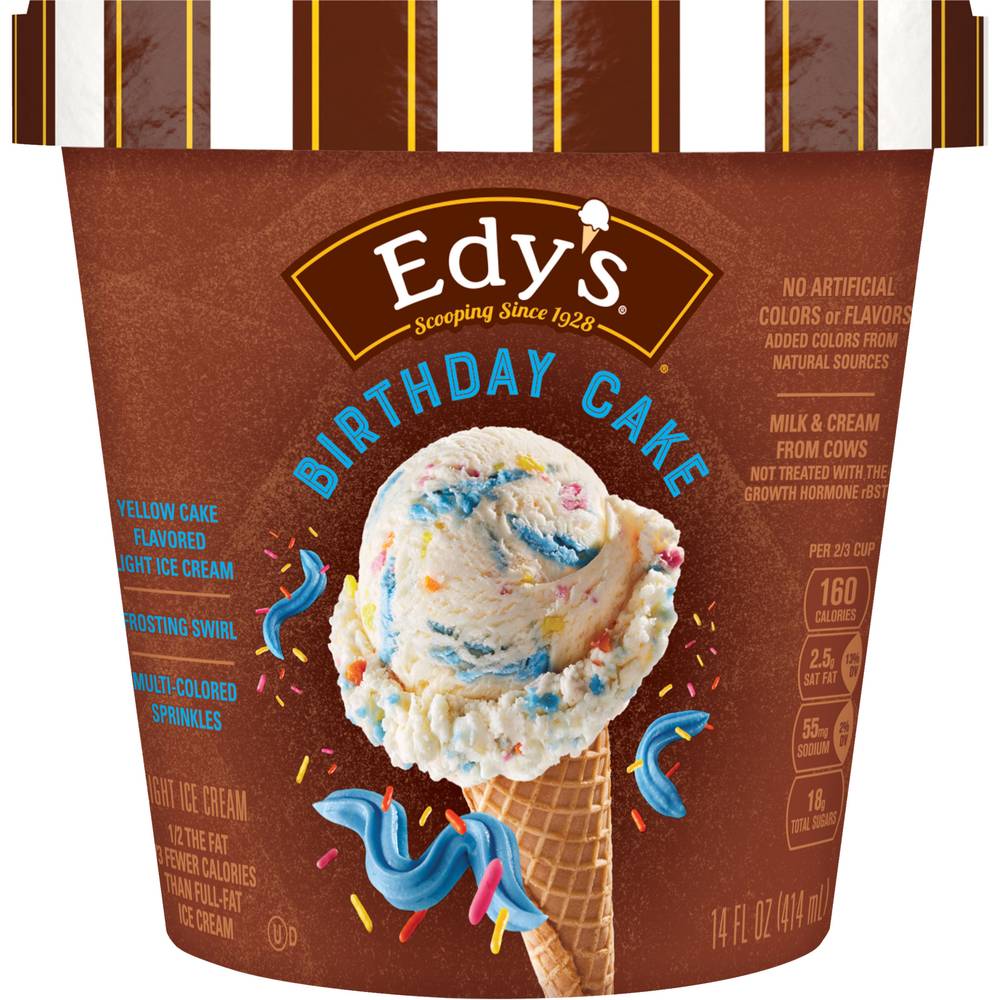 Edy's Birthday Cake Flavored Light Ice Cream (14 fl oz)