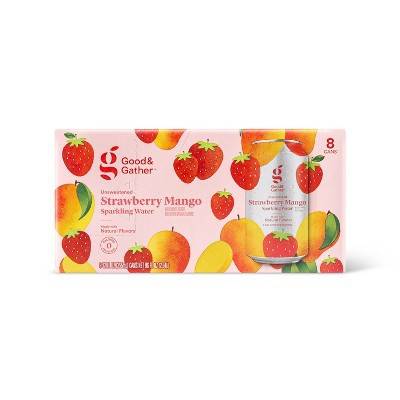 Good & Gather Strawberry Mango Sparkling Water (8 pack, 12 oz)