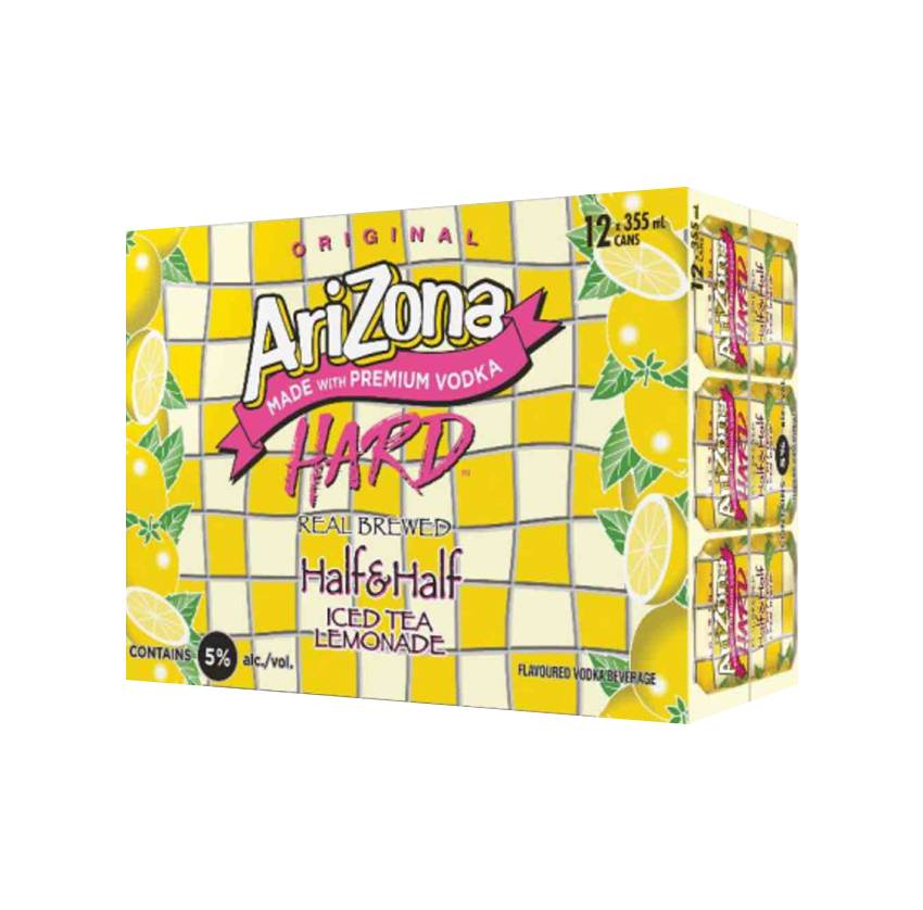 Arizona Hard Half N Half Iced Tea Lemonade  (12 Cans, 355ml)