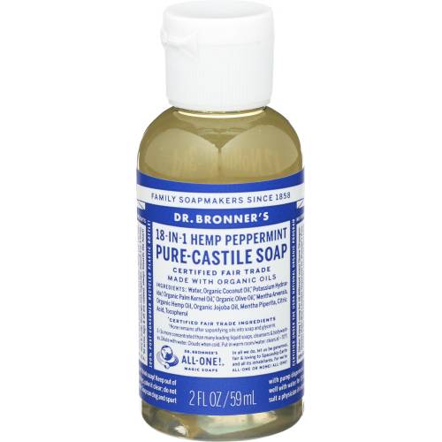 Dr. Bronner's Peppermint Travel Liquid Soap