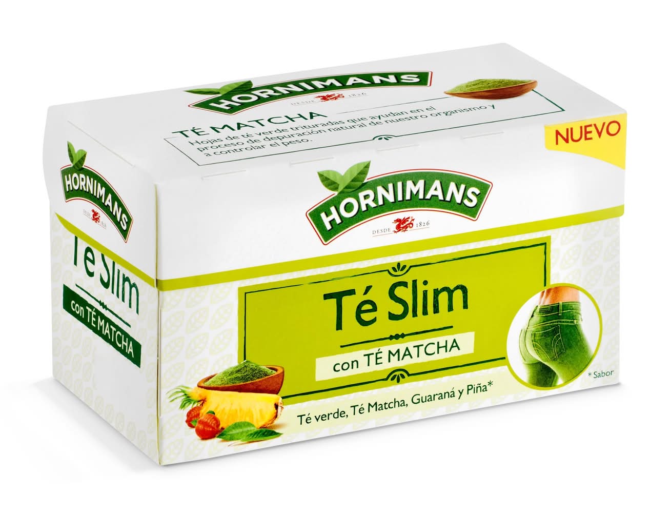 Té Slim Con Té Matcha Hornimans Caja 20 Unidades