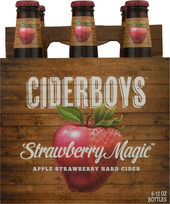 Ciderboys Strawberry Magic Hard Cider (6 ct, 12 fl oz)