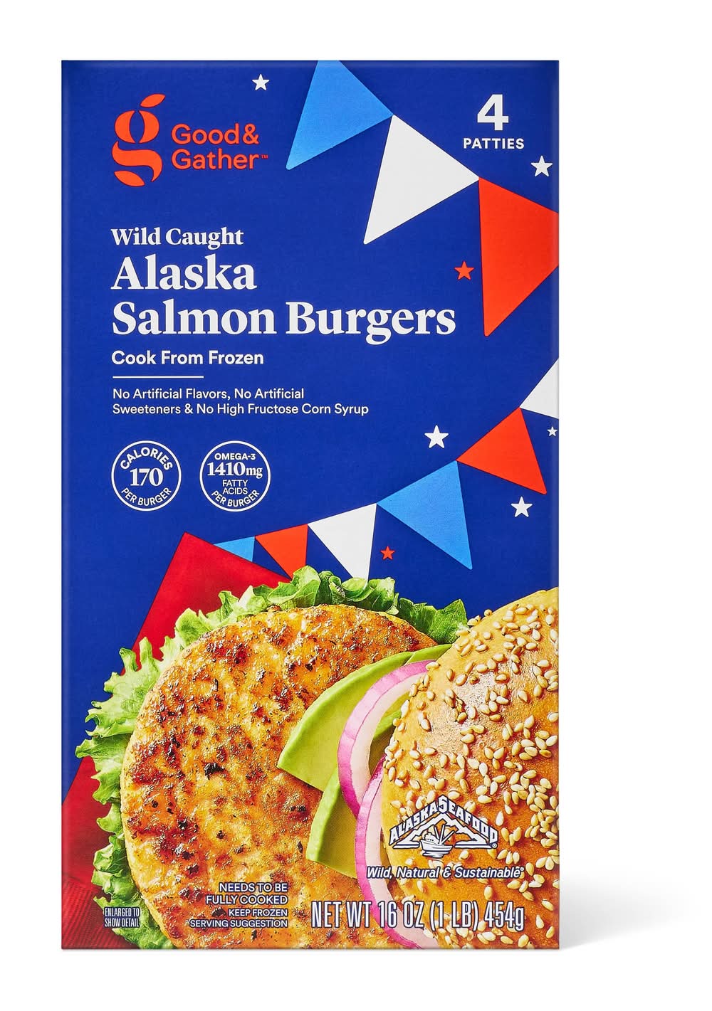 Good & Gather Wild Caught Alaska Salmon Burgers (16 oz)