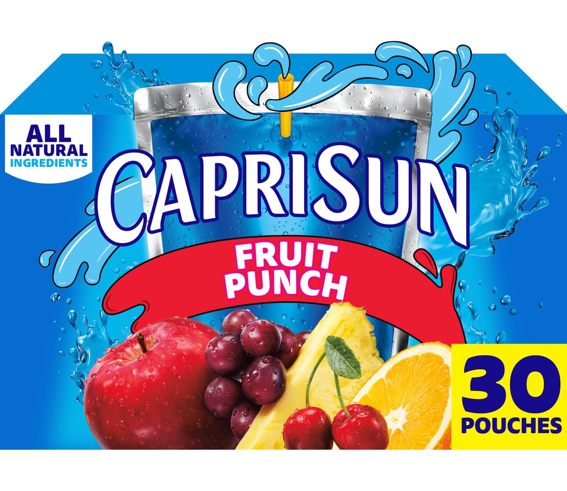 Capri Sun Juice Drink Blend, Fruit Punch (30 x 6 fl oz)