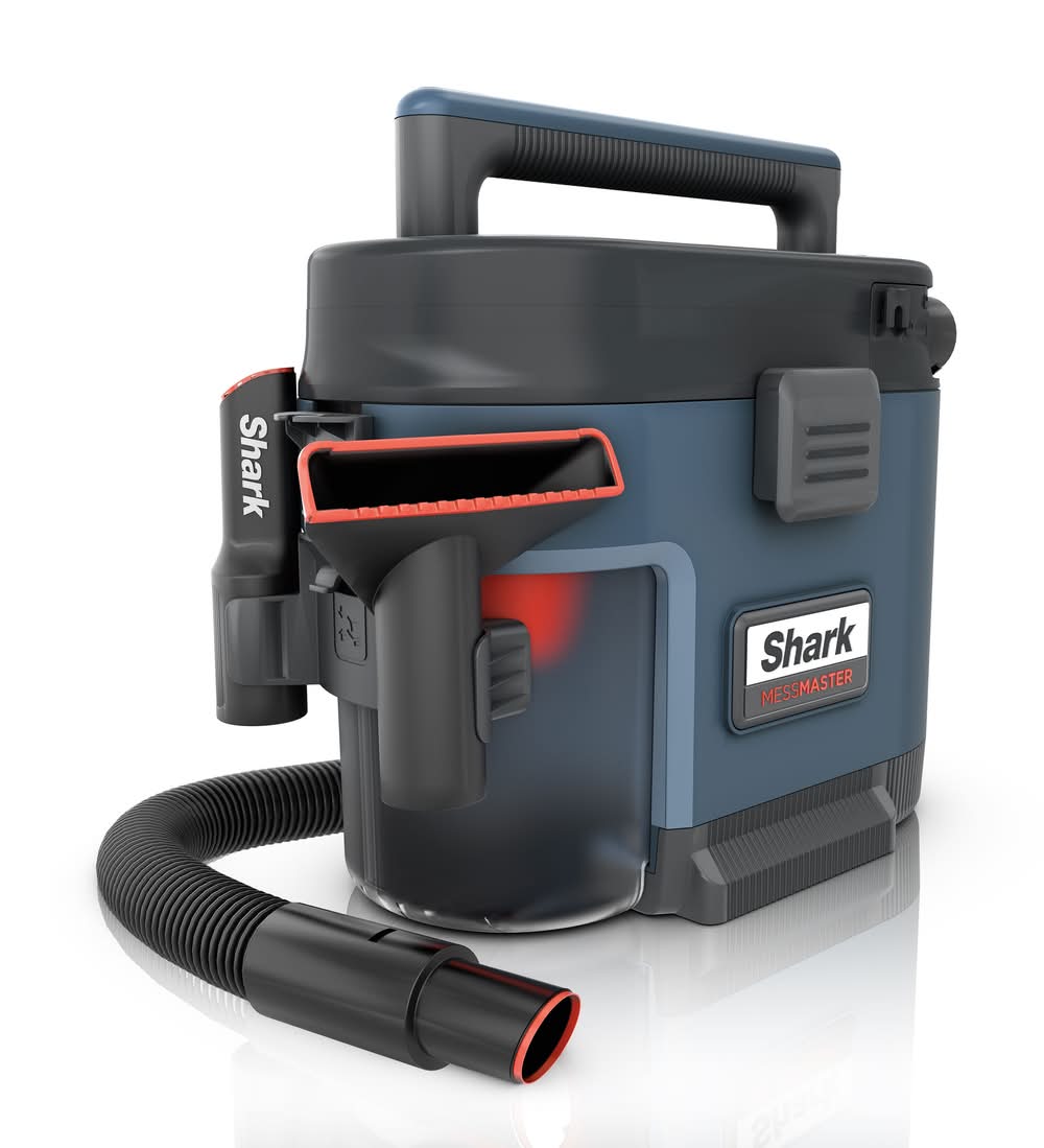 Shark MessMaster Portable 1-Gallon 7 HP Corded Wet/Dry Shop Vacuum with Accessories Included