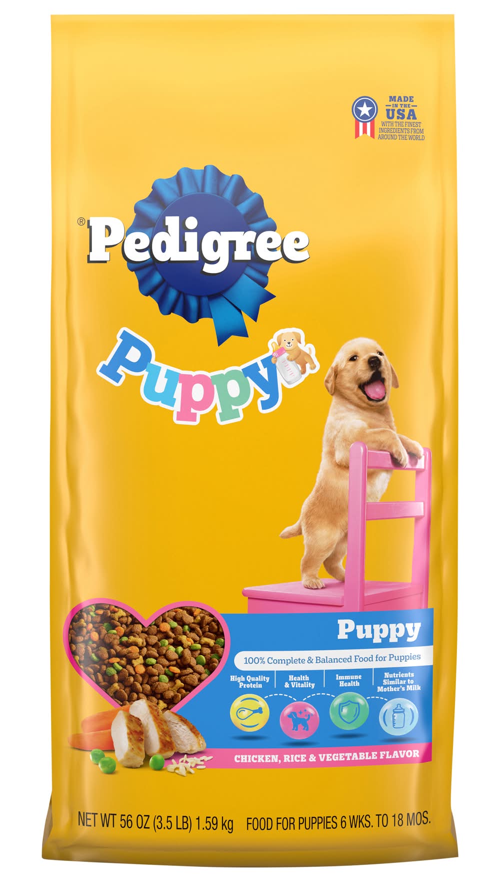 Pedigree Puppy Dog Food, Chicken & Vegetable (56 oz)