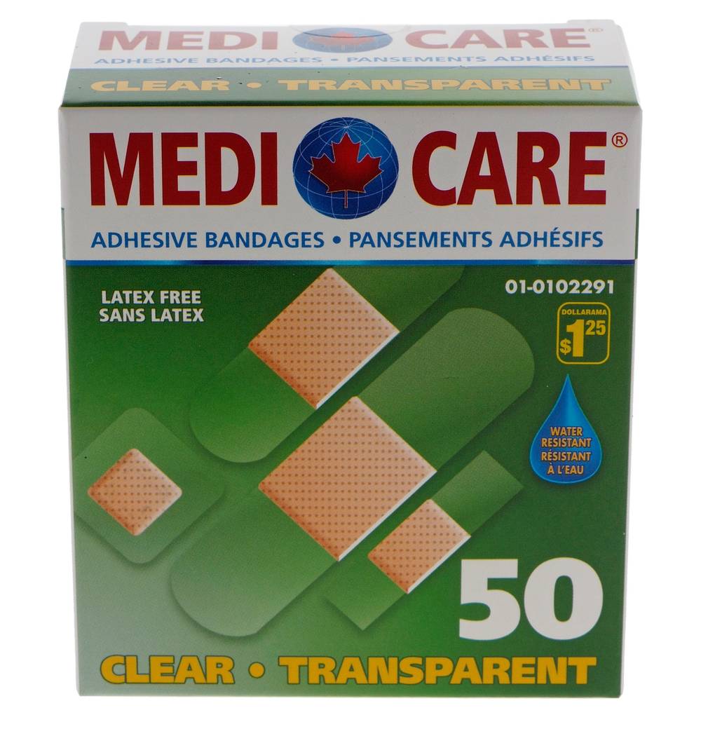 Medi Care Clear Adhesive Bandages (50 ct)