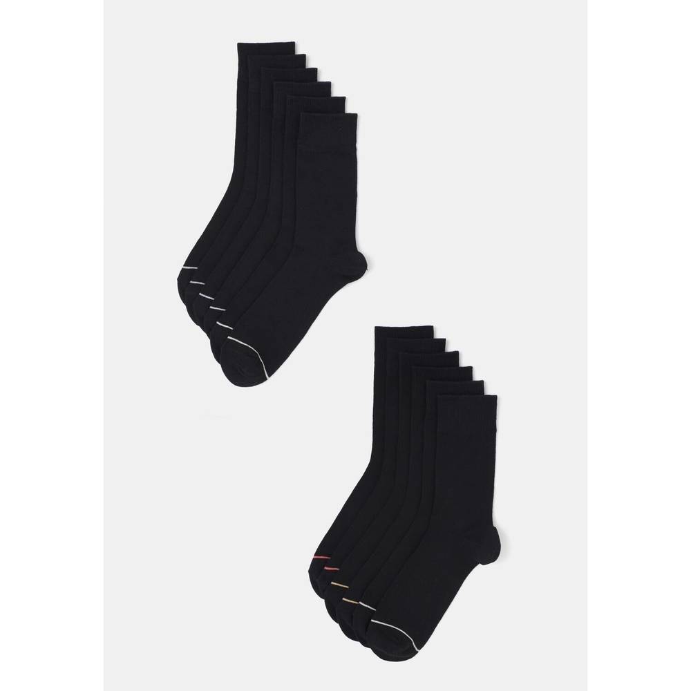 Mi-chaussettes homme noir T43/46 - le lot de 6 paires de mi-chaussettes