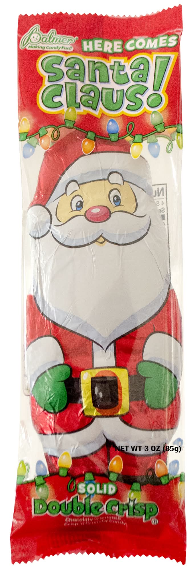 R.M. Palmer Double Crisp Santa Candy Bar, Milk Chocolate (3 oz)