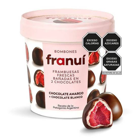 Franuí frambuesas bañadas en 2 chocolates