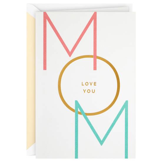 Signature Hallmark Mothers Day Card For Mom From Son or Daughter (love you)
