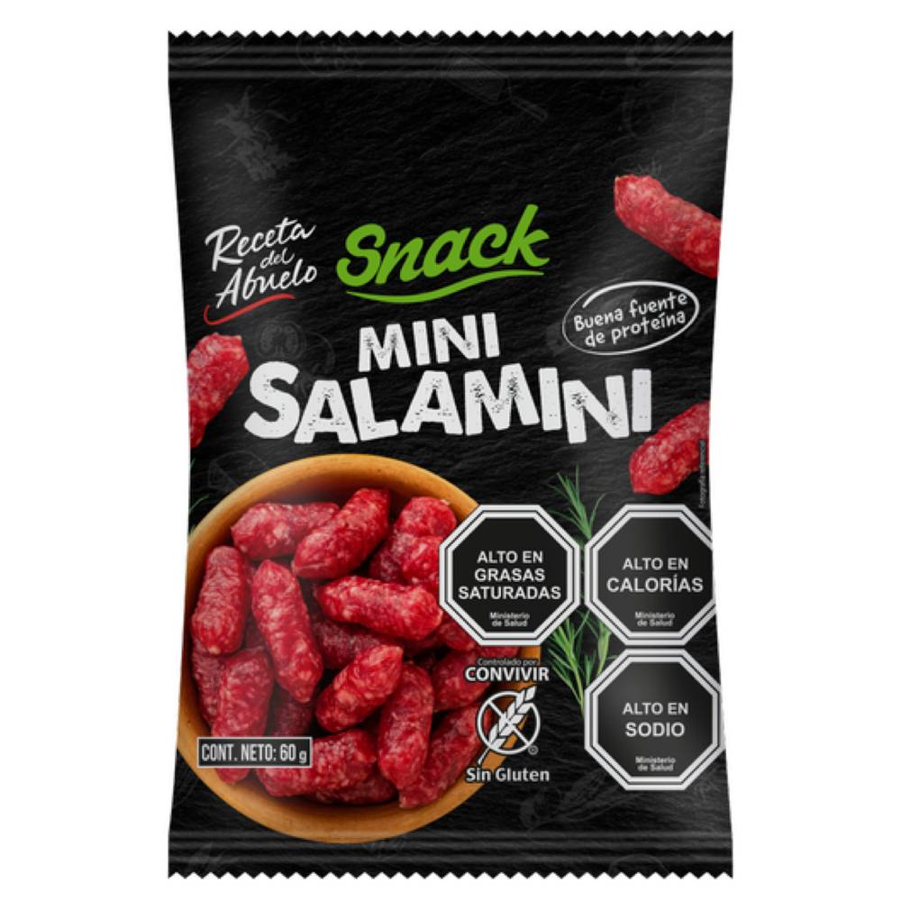 Receta del abuelo snack mini salamini (60 g)