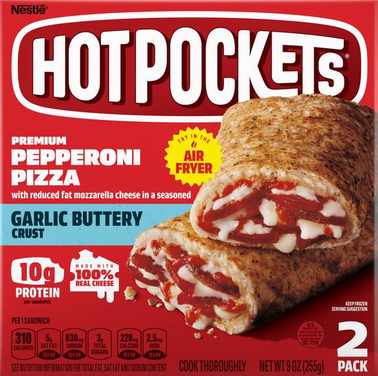 Hot Pockets Pepperoni Pizza in a Garlic Buttery Crust Sandwiches