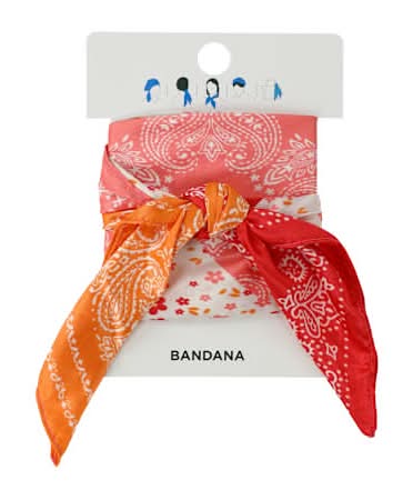 Silky Bandana Red/Pink/Orange