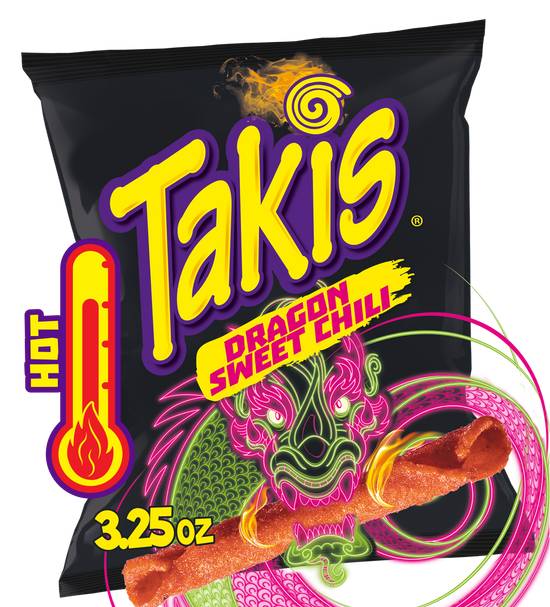 Takis Dragon Sweet Chili Spicy Pepper Flavored Hot Tangy Rolled Tortilla Chips (sweet chili)