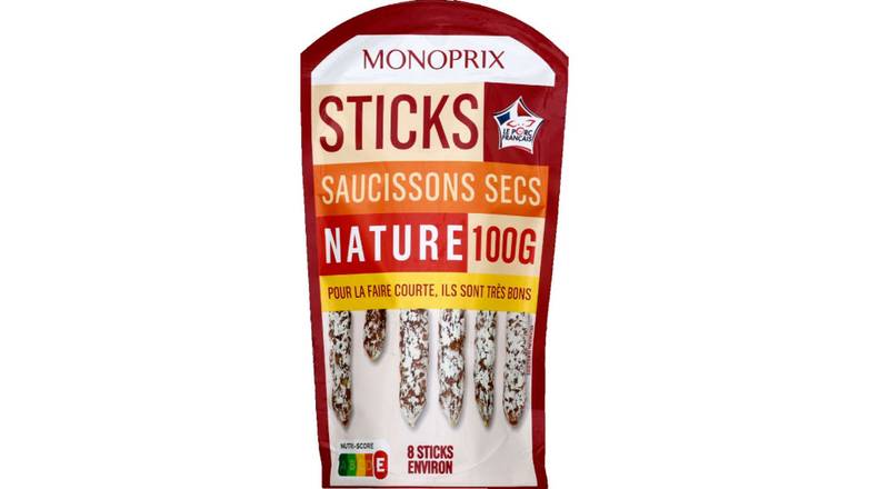 Monoprix Sticks saucissons secs nature Le sachet de 100 g
