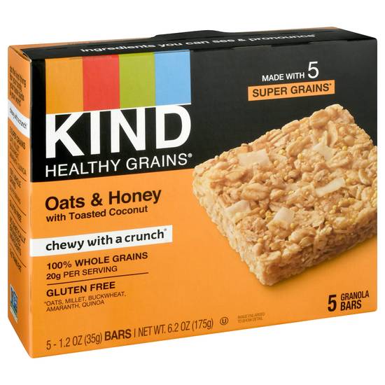 Kind Healthy Grains Oats & Honey With Toasted Coconut Granola Bars (5 ct)