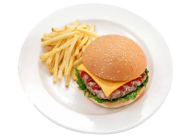 14 號美式大豬堡套餐 Burger with American Pork Patty Cheese Meal
