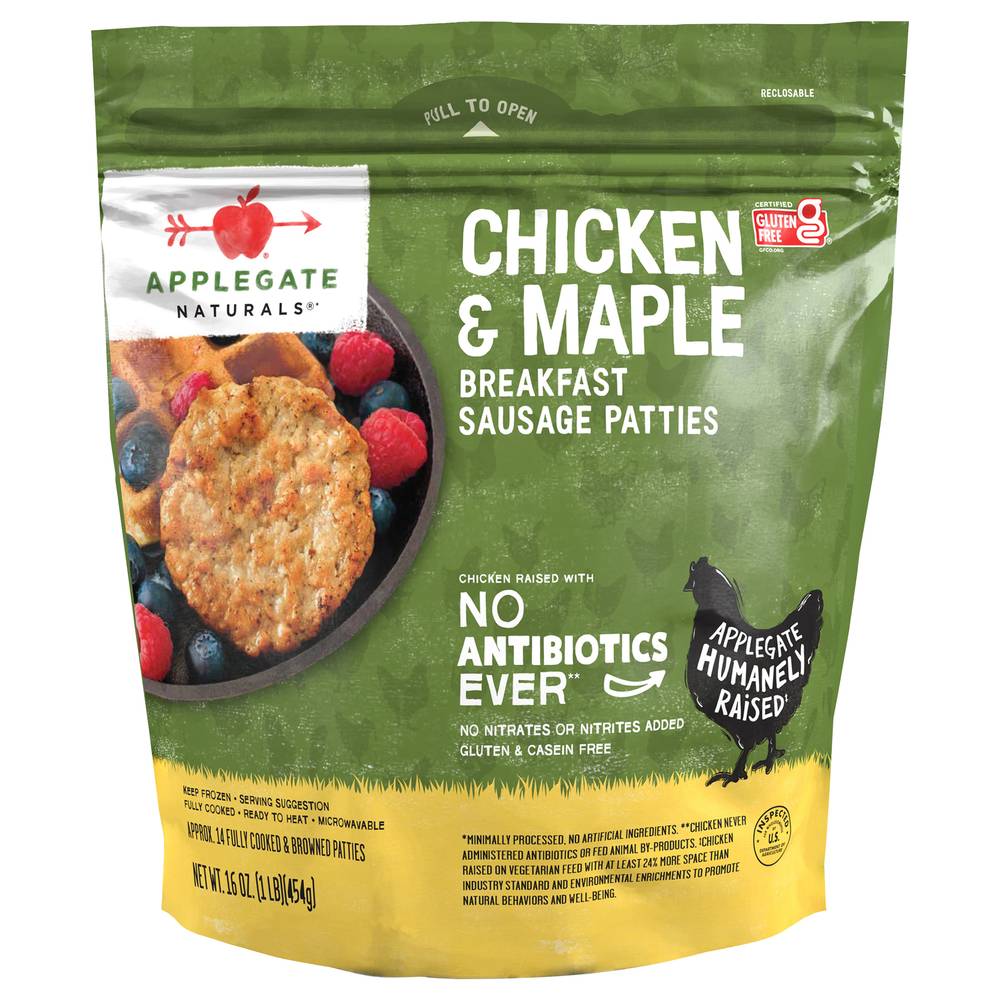 Applegate Chicken & Maple Breakfast Sausage Patties (1 lbs)