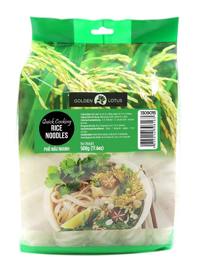 Golden Lotus Quick Cooking Rice Noodles 3mm (500g)