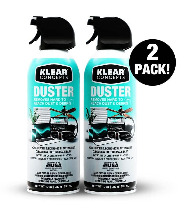 10 Oz. Khd Compressed Air Duster For Cleaning, 100% Ozone Safe (Pack Of 2 Cans)