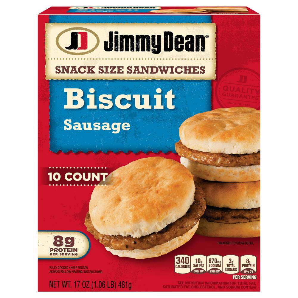 Jimmy Dean Snack Size Biscuit Sausage Sandwiches (17 oz, 10 ct)