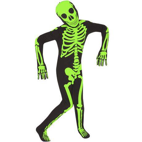 Morphsuits Glow in the Dark Skeleton Skinsuit Halloween Costume For Children, X-Large