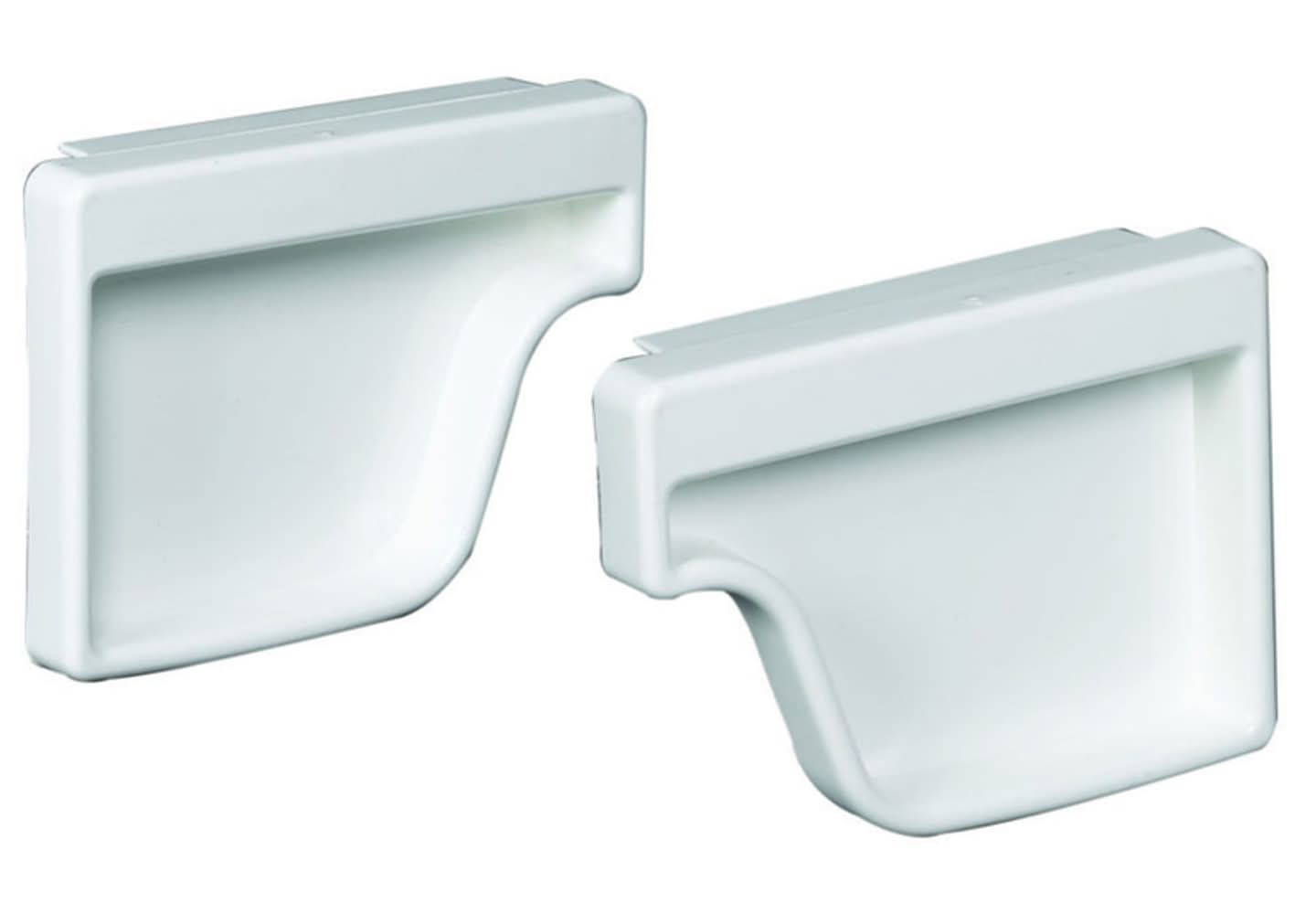 Amerimax 4.6 In. H X 2 In. W X 5 In. L White Vinyl K Gutter End Cap