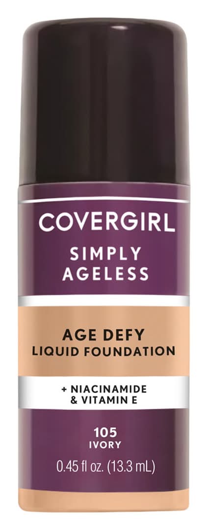 CoverGirl Simply Ageless Defy Liquid Foundation, 105 Ivory (0.45 fl oz)