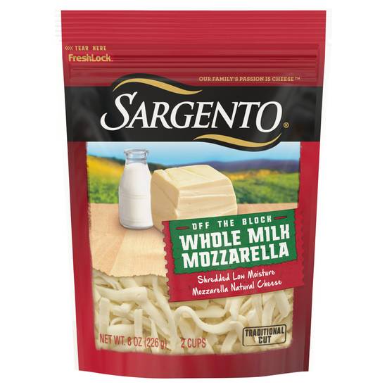 Sargento Traditional Cut Shredded Whole Milk Mozzarella Natural Cheese