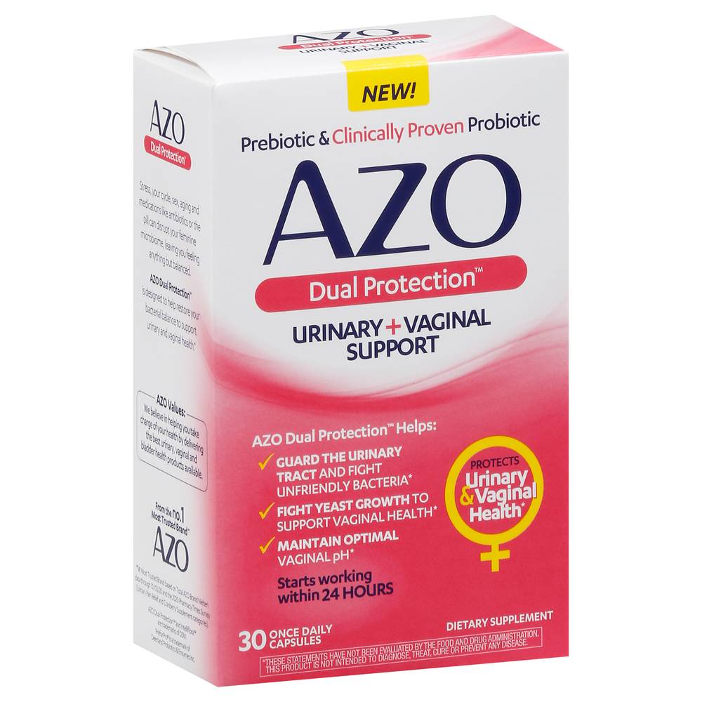 Azo Dual Protection Urinary+Vaginal Support Capsules (30 ct)