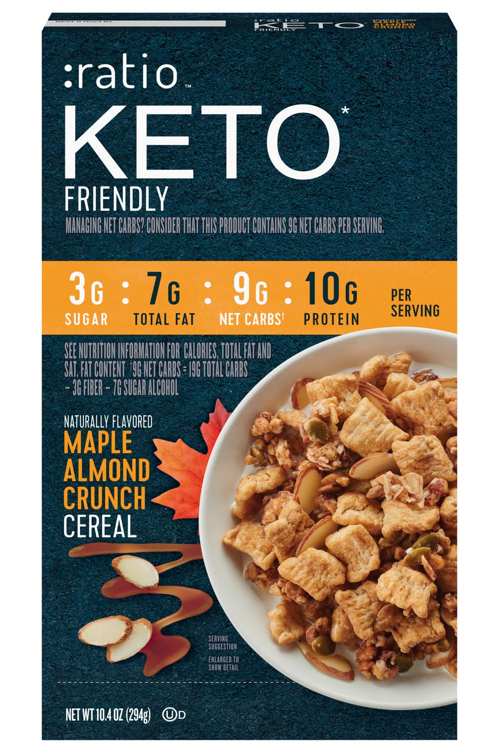:ratio Keto Friendly Maple Almond Crunch Cereal (10.4 oz)