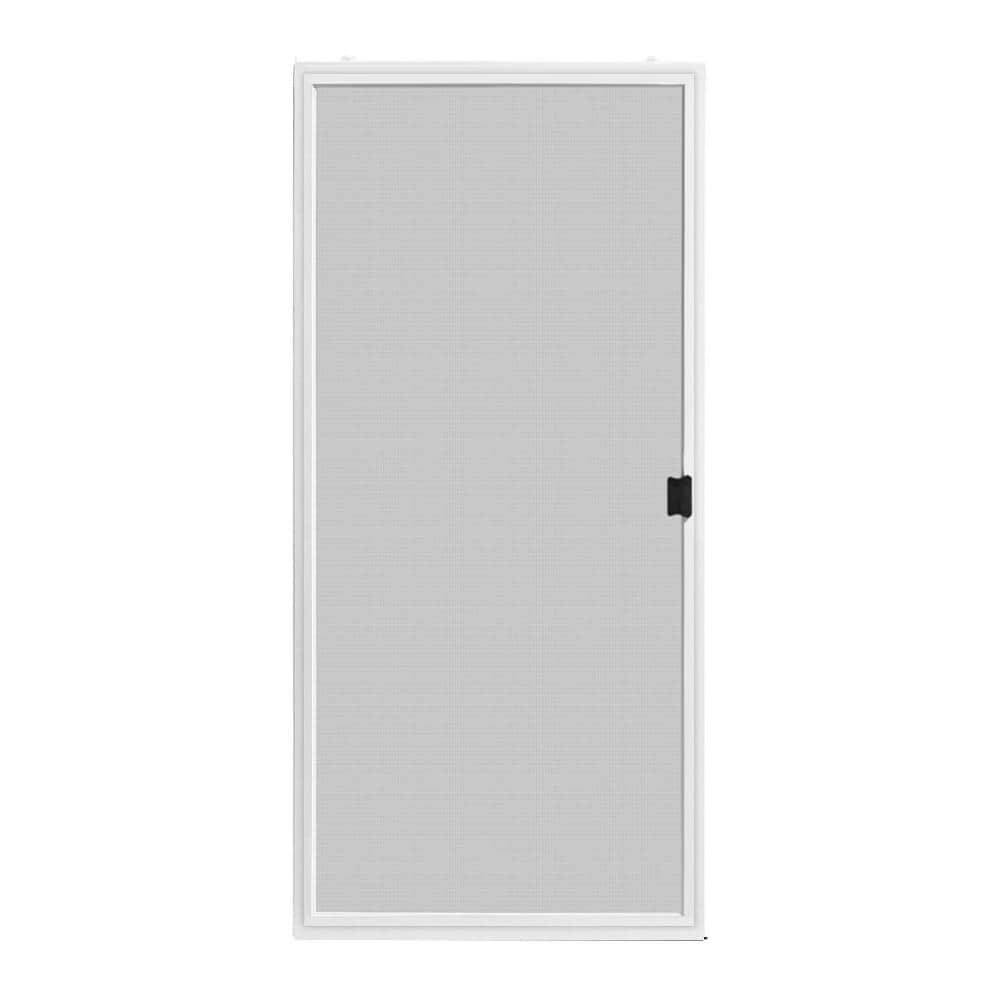 36 In. X 80 In. Adjustable Fit White Premium Patio Sliding Screen Door