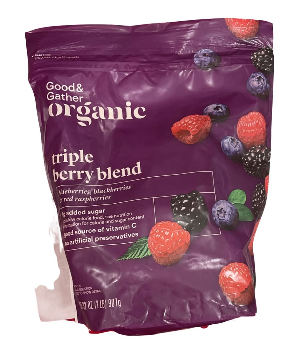 Good & Gather Organic Frozen Triple, Triple Berry (32 oz)