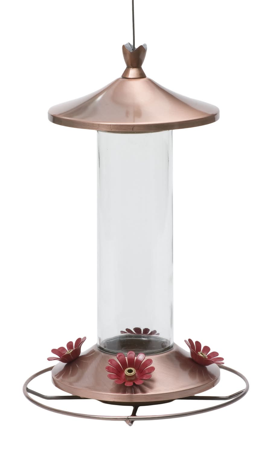 Perky-Pet Hummingbird 12 Oz Copper/Glass Nectar Bird Feeder 4 Ports