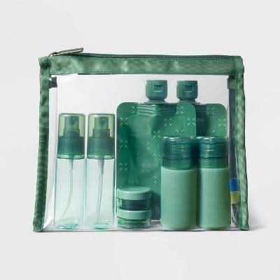 Open Story Travel Toiletry Set, Dark Ivy (8 ct)