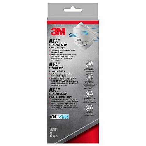 3M Particulate Respirator 9205PH-3-DC N95 - 3.0 EA