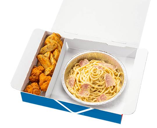 マイドミノ 濃厚チーズのカルボナーラ（ポテト＆からあげ） My Domino's Rich Cheese Carbonara (Potato Wedges & Fried Chicken)